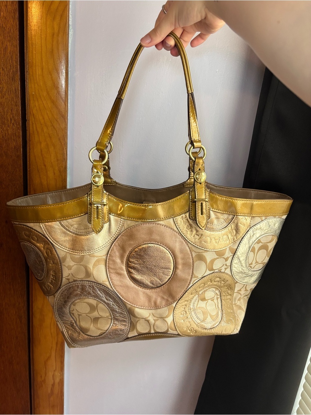 Coach Carly Patchwork Tote Bag - Picture 3 of 16